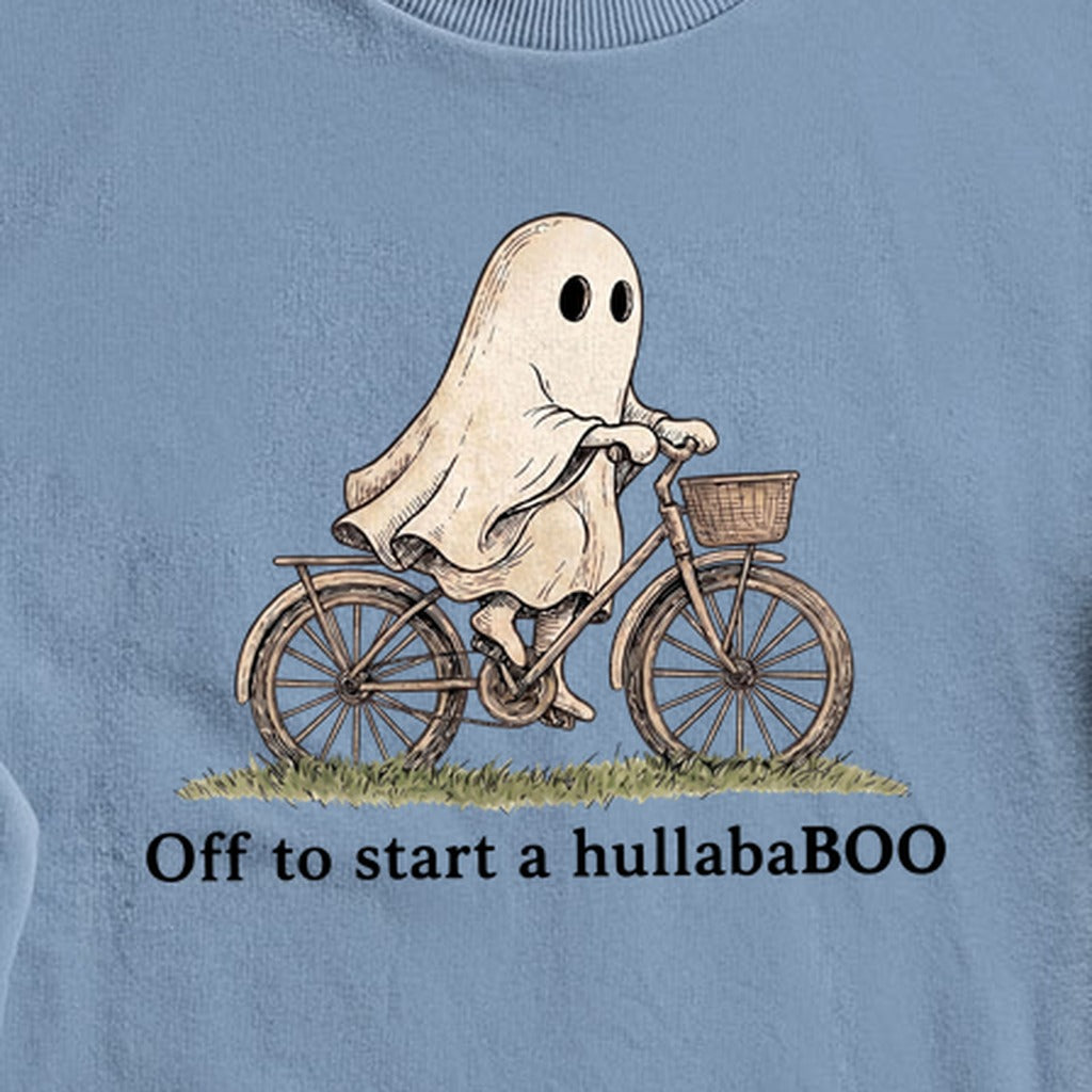 Ghost Riding a Bike Hullababoo Crewneck Sweatshirt