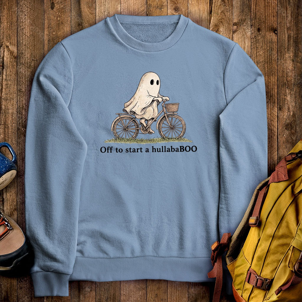Ghost Riding a Bike Hullababoo Crewneck Sweatshirt
