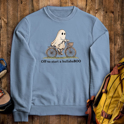 Ghost Riding a Bike Hullababoo Crewneck Sweatshirt