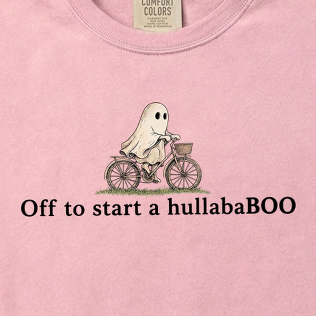 Small Ghost Riding a Bike Hullababoo Cotton T-Shirt