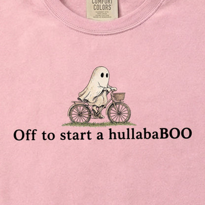 Small Ghost Riding a Bike Hullababoo Cotton T-Shirt