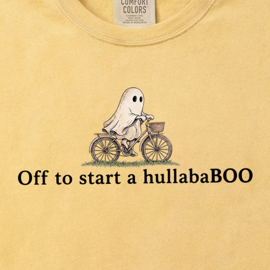 Small Ghost Riding a Bike Hullababoo Cotton T-Shirt