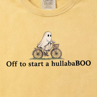 Small Ghost Riding a Bike Hullababoo Cotton T-Shirt