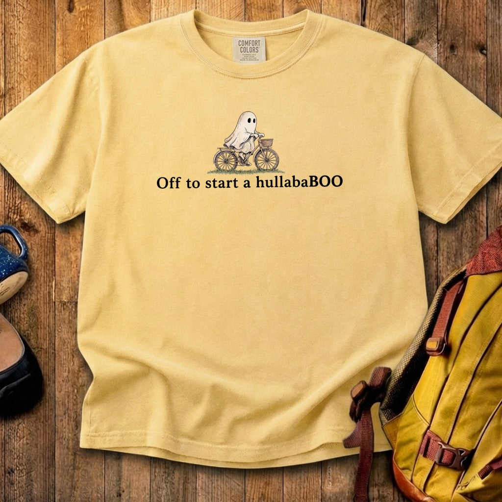 Small Ghost Riding a Bike Hullababoo Cotton T-Shirt