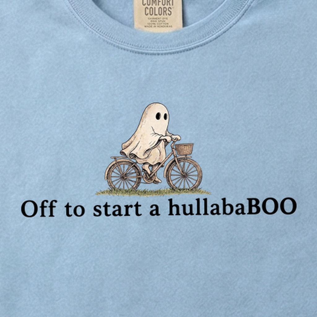 Small Ghost Riding a Bike Hullababoo Cotton T-Shirt