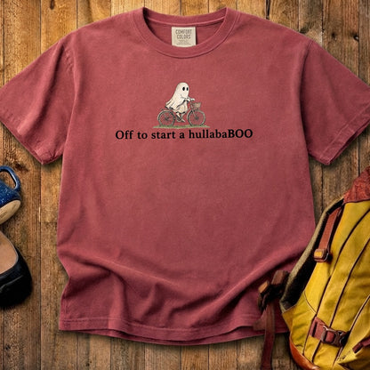 Small Ghost Riding a Bike Hullababoo Cotton T-Shirt