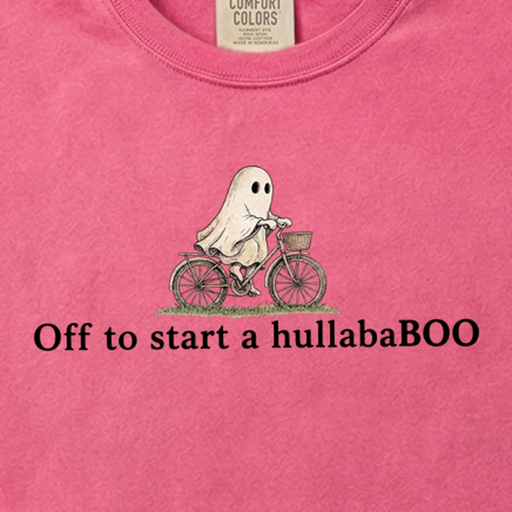 Small Ghost Riding a Bike Hullababoo Cotton T-Shirt