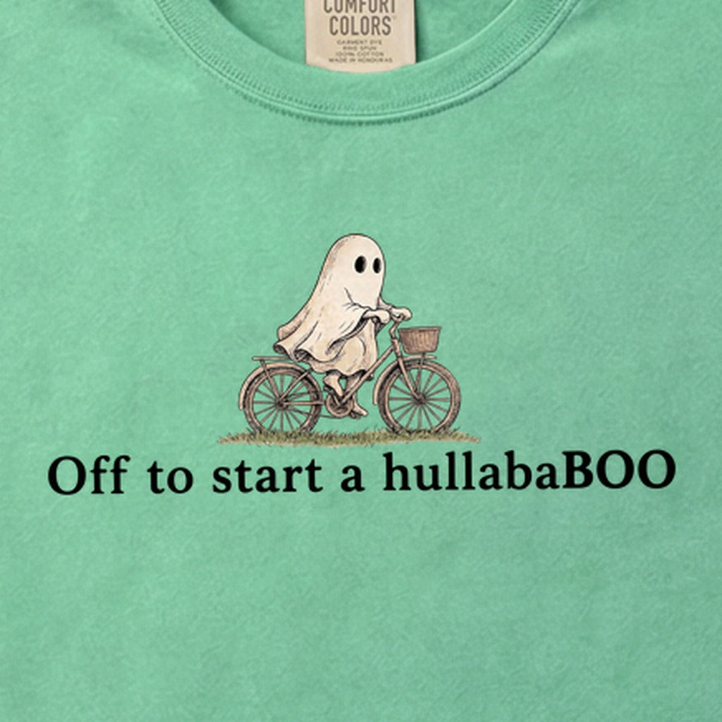 Small Ghost Riding a Bike Hullababoo Cotton T-Shirt