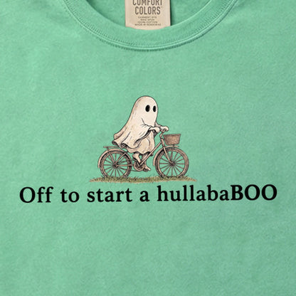 Small Ghost Riding a Bike Hullababoo Cotton T-Shirt