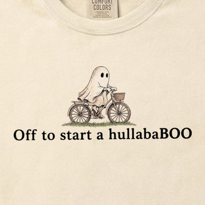 Small Ghost Riding a Bike Hullababoo Cotton T-Shirt