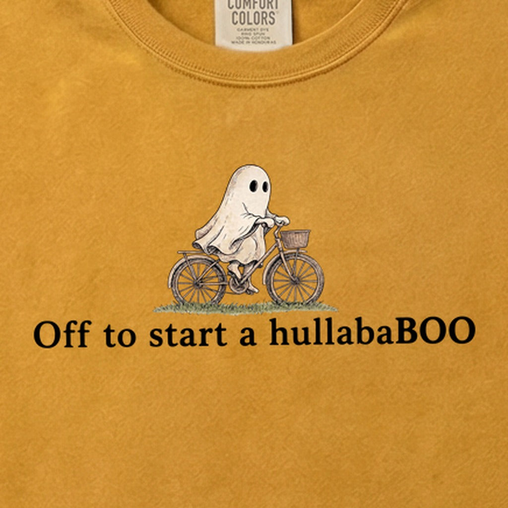 Small Ghost Riding a Bike Hullababoo Cotton T-Shirt