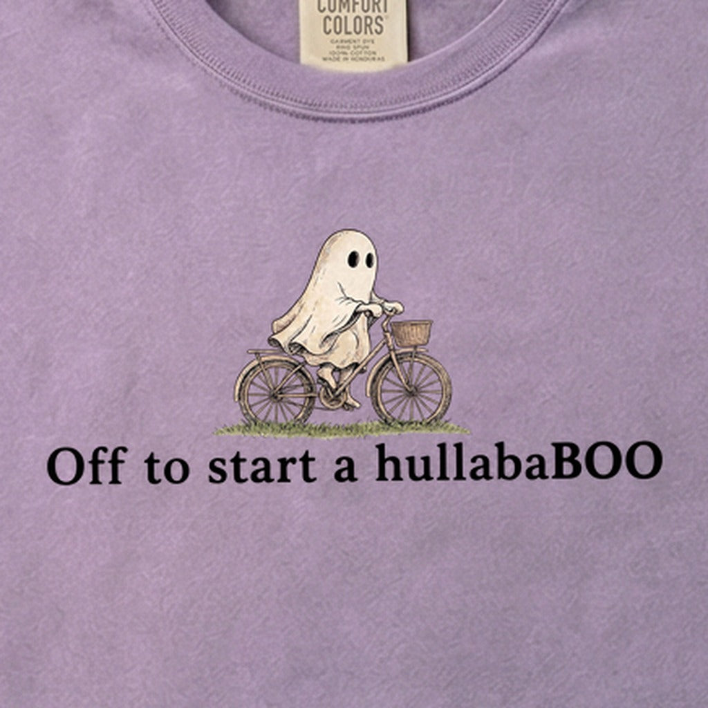 Small Ghost Riding a Bike Hullababoo Cotton T-Shirt