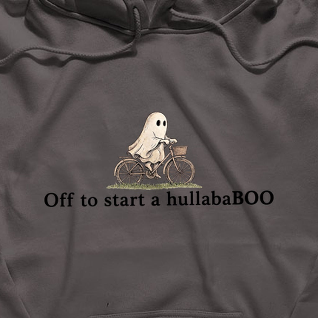 Small Ghost Riding a Bike Hullababoo Hoodie