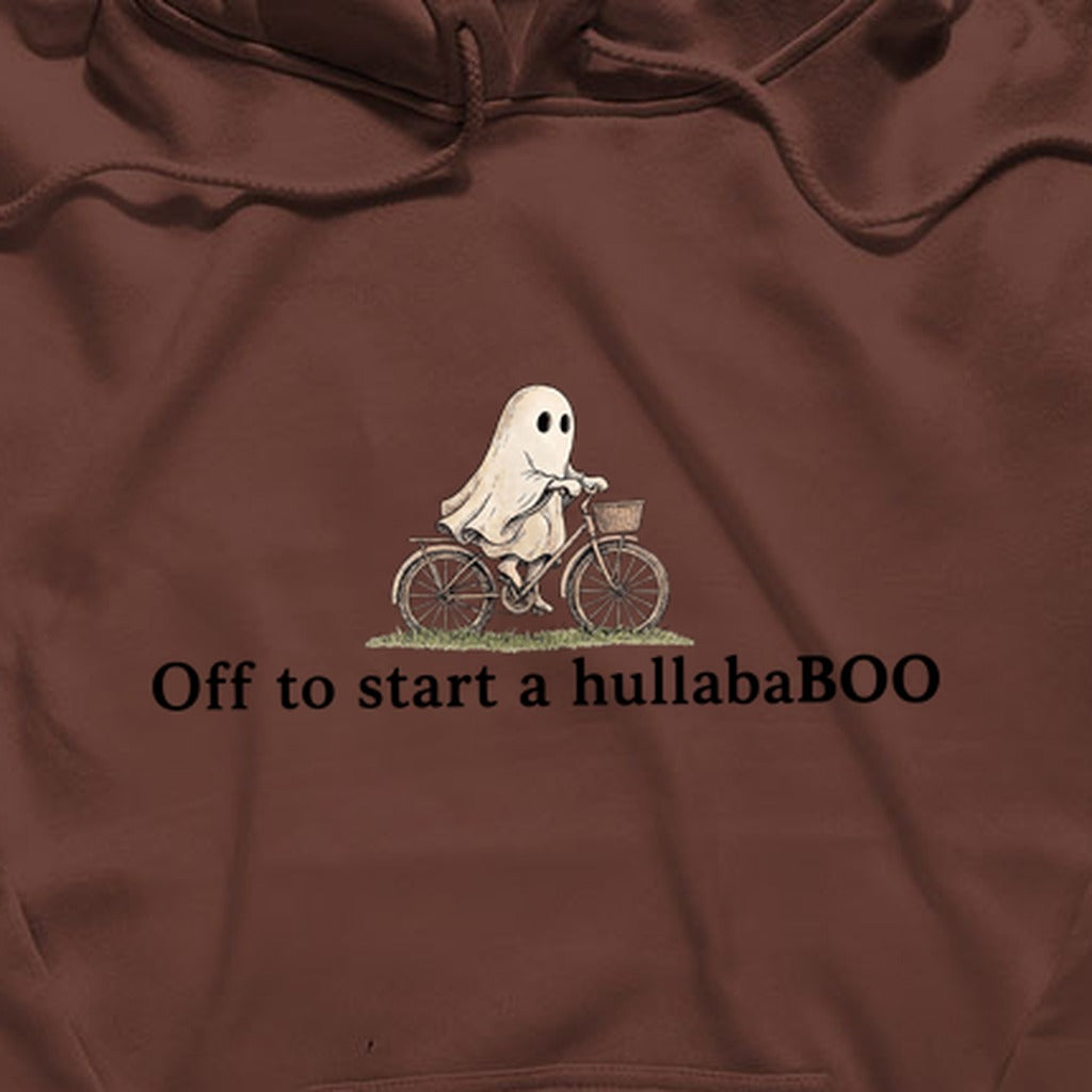 Small Ghost Riding a Bike Hullababoo Hoodie