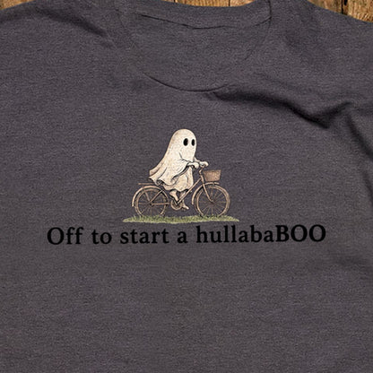 Small Ghost Riding a Bike Hullababoo T-Shirt
