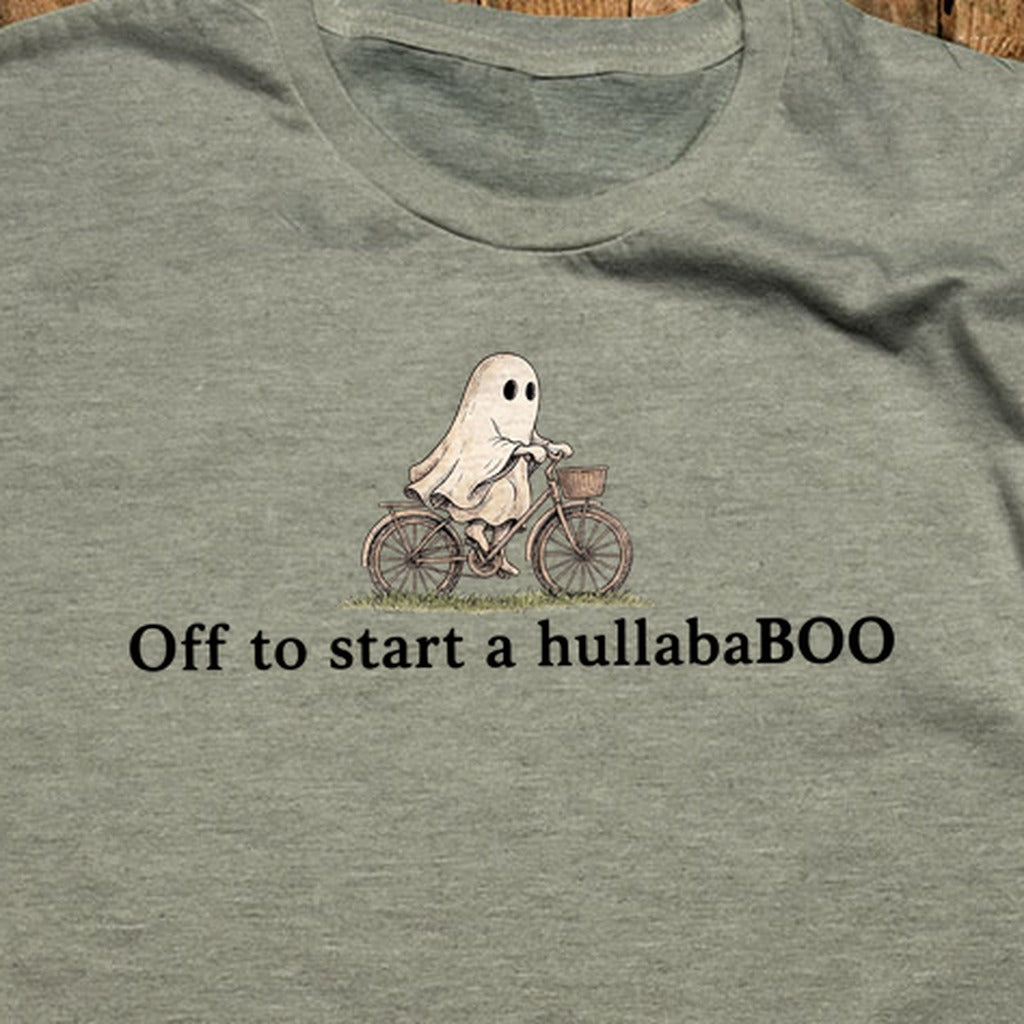 Small Ghost Riding a Bike Hullababoo T-Shirt