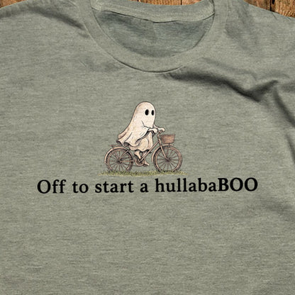 Small Ghost Riding a Bike Hullababoo T-Shirt