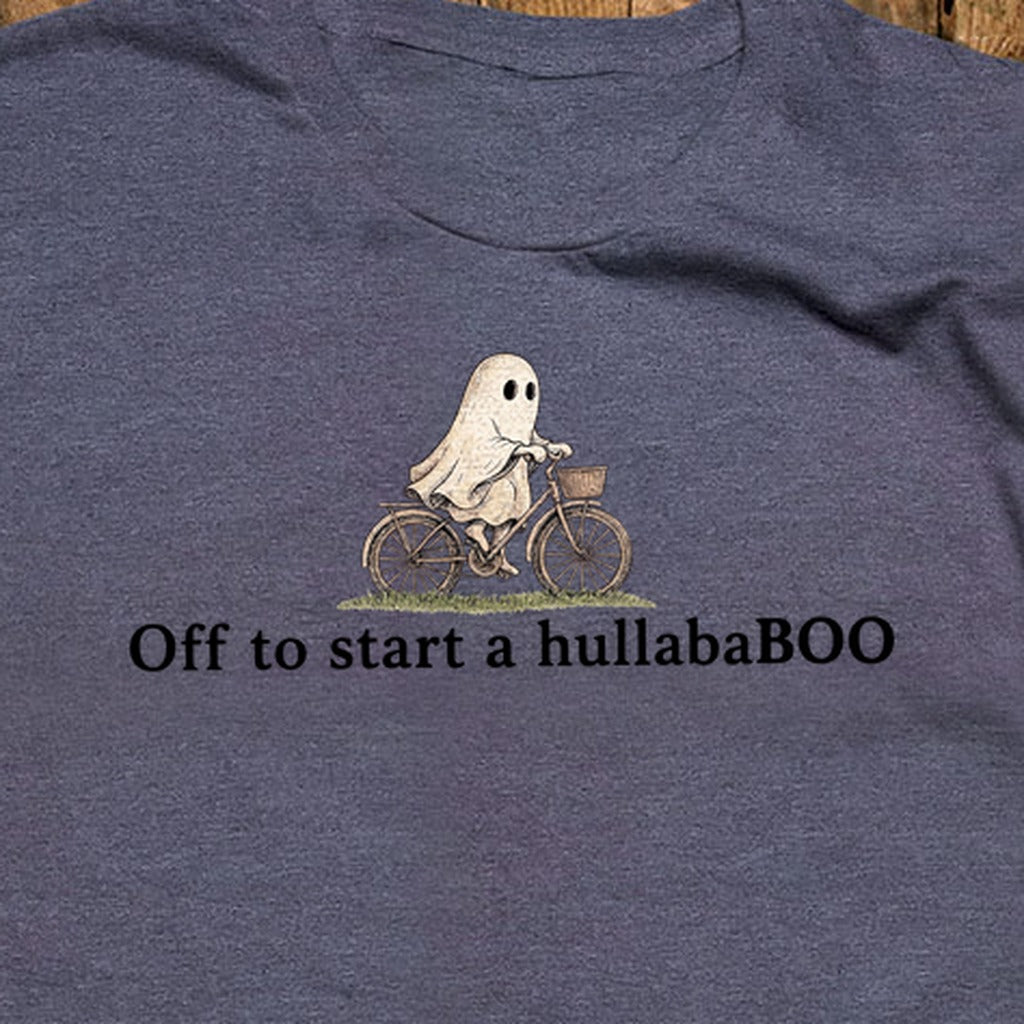 Small Ghost Riding a Bike Hullababoo T-Shirt