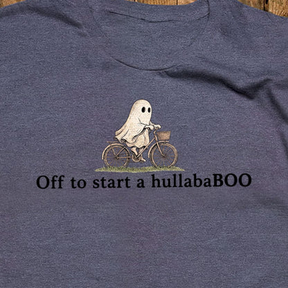 Small Ghost Riding a Bike Hullababoo T-Shirt