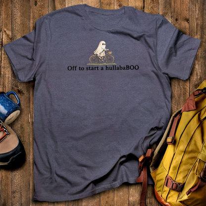 Small Ghost Riding a Bike Hullababoo T-Shirt