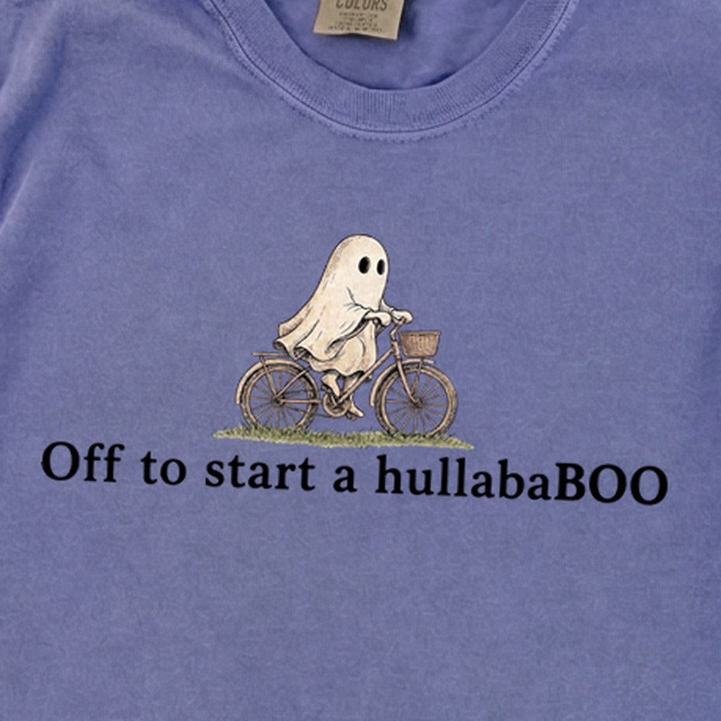 Small Ghost Riding a Bike Hullababoo Premium Long Sleeve