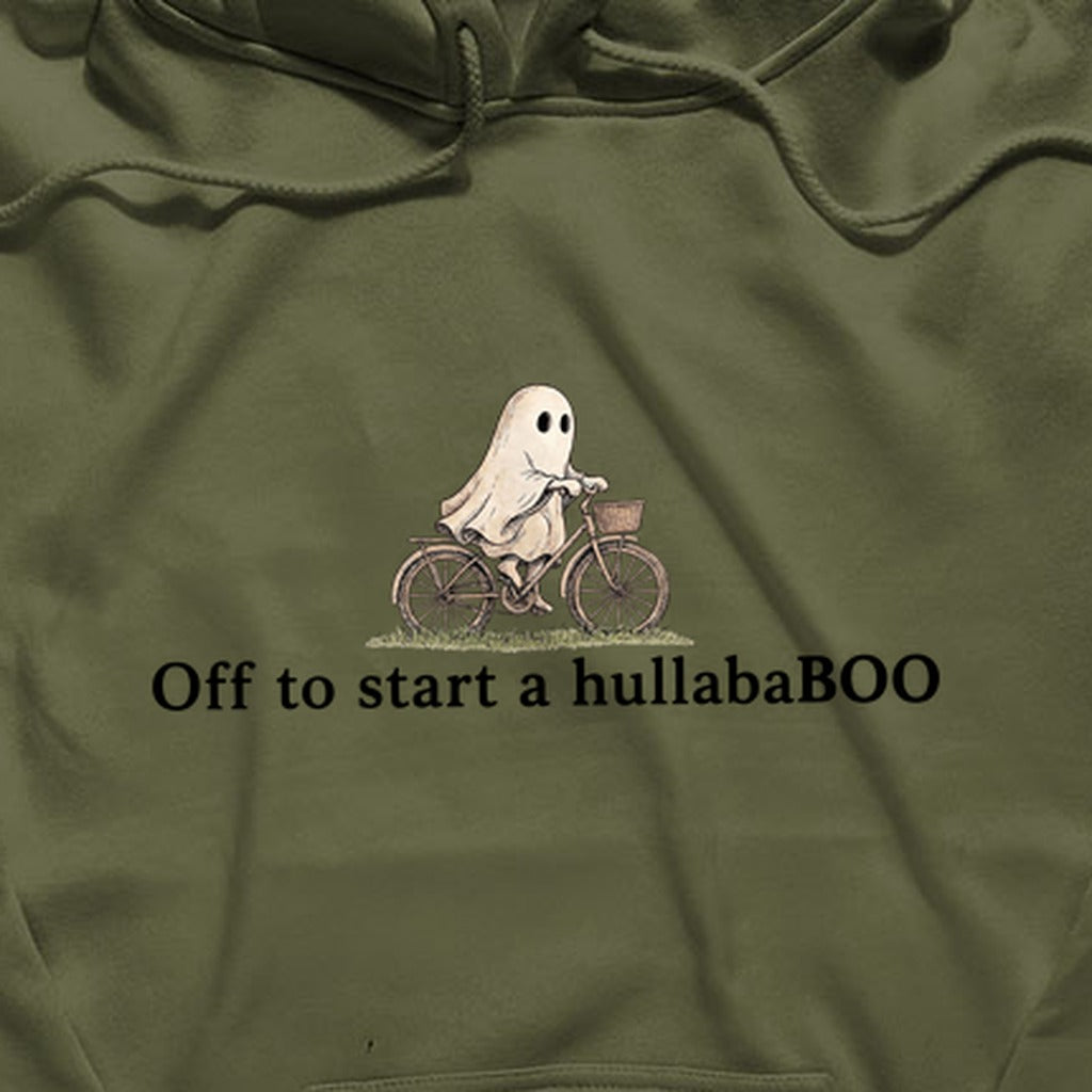 Small Ghost Riding a Bike Hullababoo Hoodie