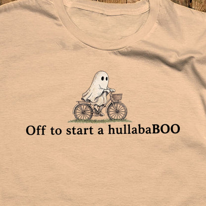 Small Ghost Riding a Bike Hullababoo T-Shirt