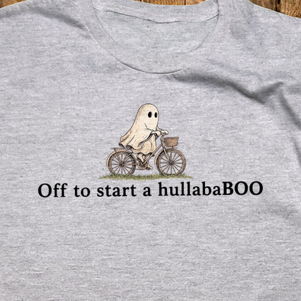 Small Ghost Riding a Bike Hullababoo T-Shirt