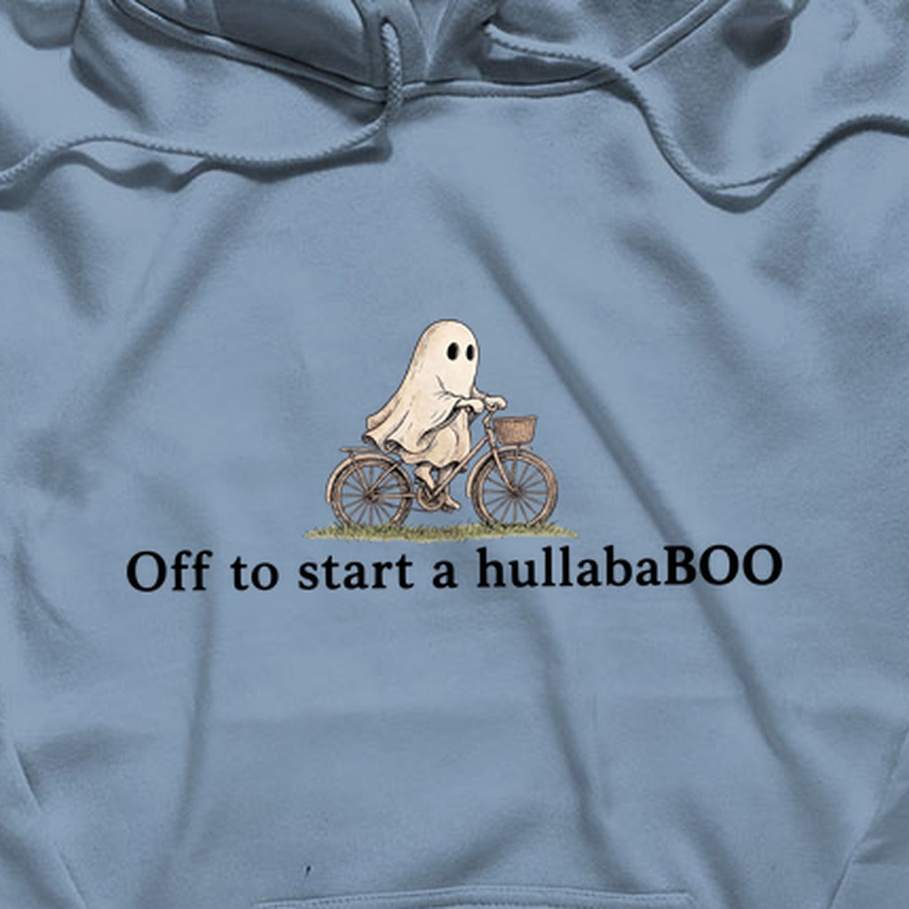Small Ghost Riding a Bike Hullababoo Hoodie