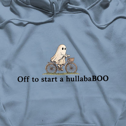 Small Ghost Riding a Bike Hullababoo Hoodie