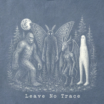 Bigfoot Mothman Jersey Devil Nightcrawler Leave No Trace Cotton T-Shirt