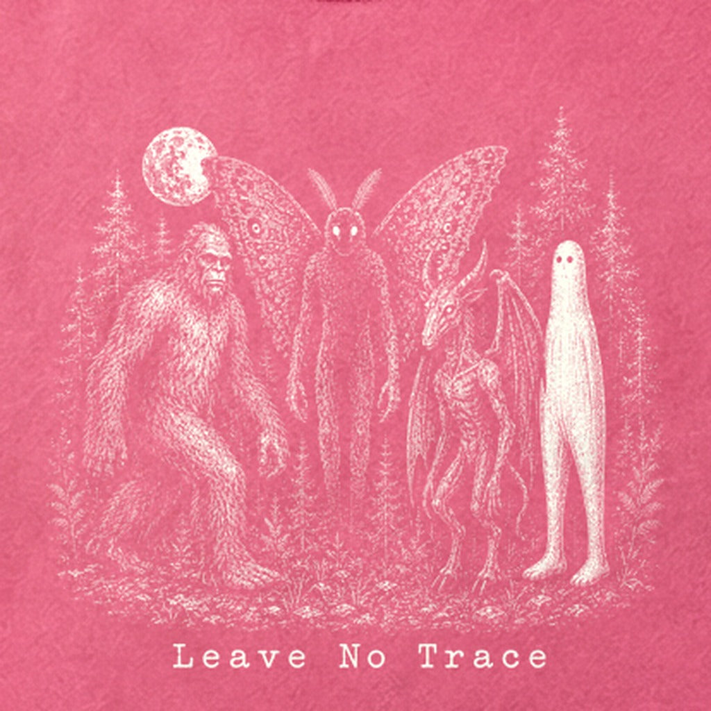 Bigfoot Mothman Jersey Devil Nightcrawler Leave No Trace Cotton T-Shirt