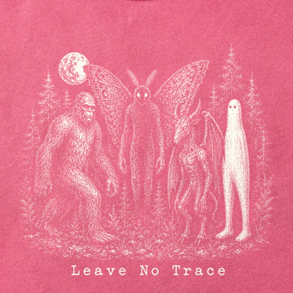 Bigfoot Mothman Jersey Devil Nightcrawler Leave No Trace Cotton T-Shirt