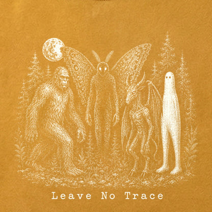 Bigfoot Mothman Jersey Devil Nightcrawler Leave No Trace Cotton T-Shirt