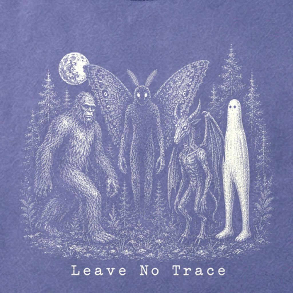 Bigfoot Mothman Jersey Devil Nightcrawler Leave No Trace Cotton T-Shirt