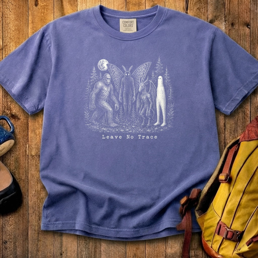 Bigfoot Mothman Jersey Devil Nightcrawler Leave No Trace Cotton T-Shirt