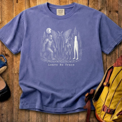 Bigfoot Mothman Jersey Devil Nightcrawler Leave No Trace Cotton T-Shirt