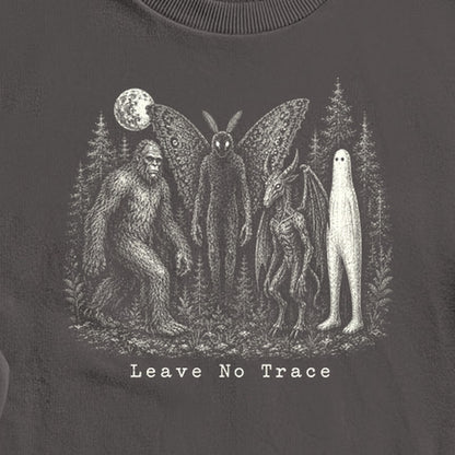 Bigfoot Mothman Jersey Devil Nightcrawler Leave No Trace Crewneck Sweatshirt