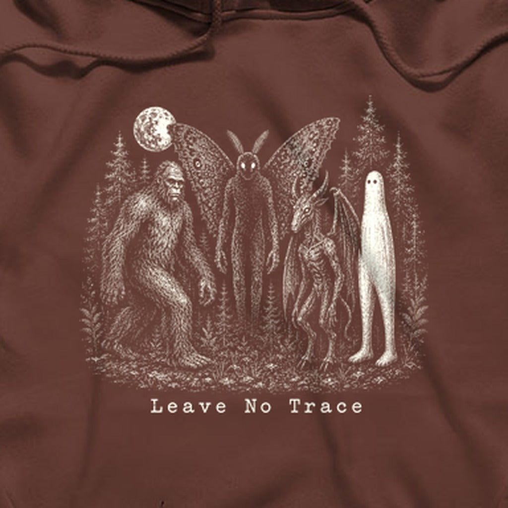 Bigfoot Mothman Jersey Devil Nightcrawler Leave No Trace Hoodie