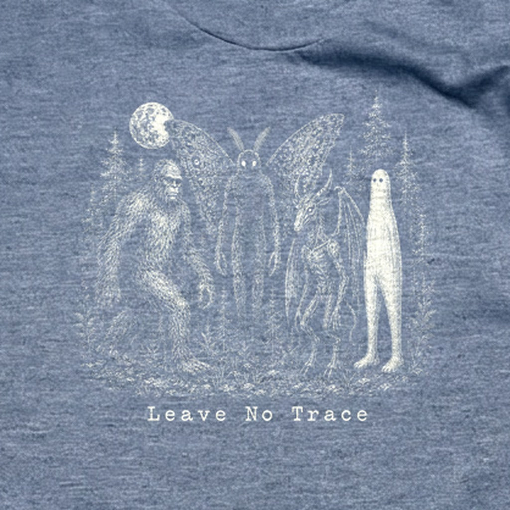 Bigfoot Mothman Jersey Devil Nightcrawler Leave No Trace T-Shirt