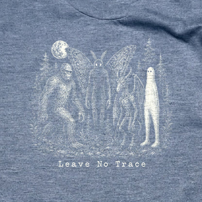 Bigfoot Mothman Jersey Devil Nightcrawler Leave No Trace T-Shirt