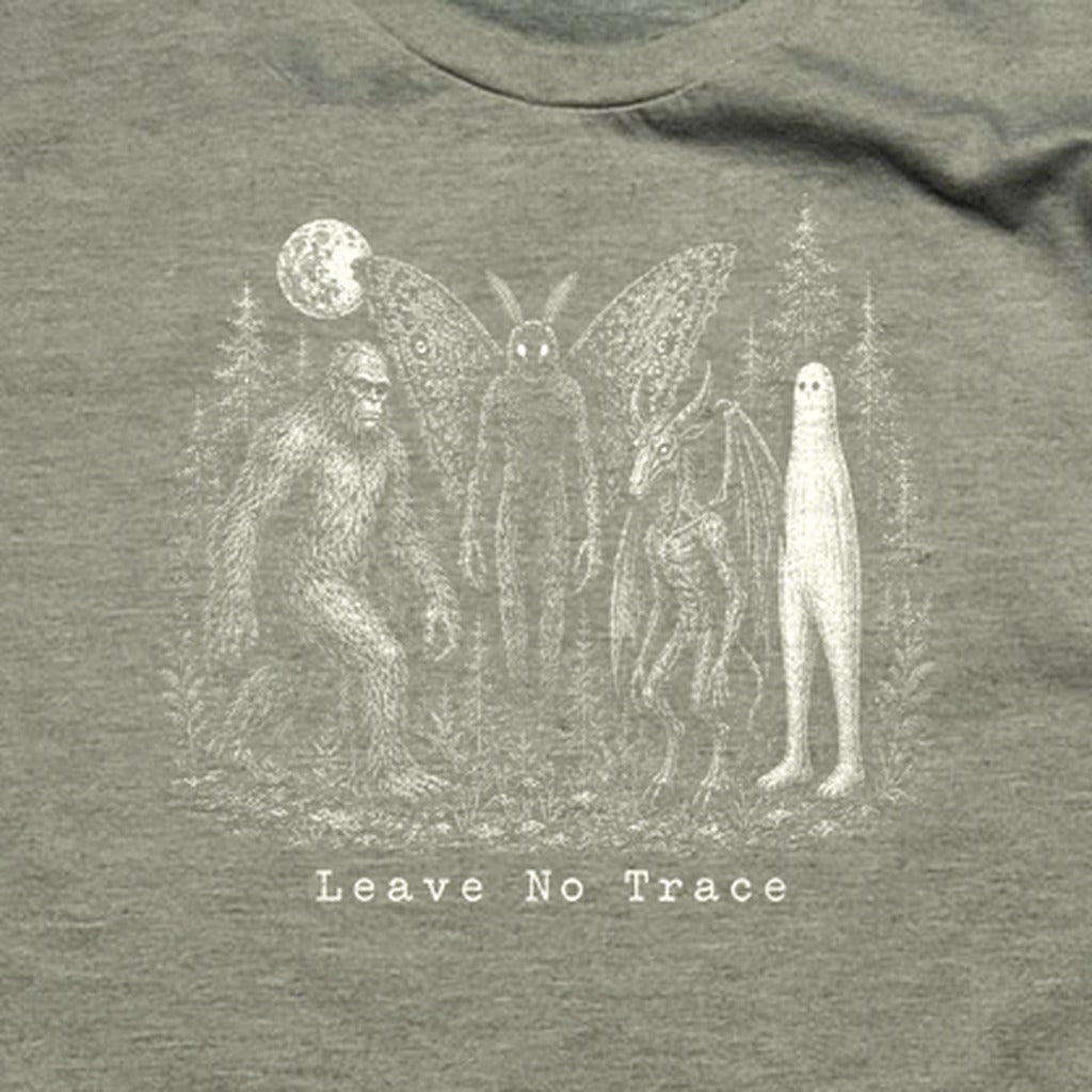 Bigfoot Mothman Jersey Devil Nightcrawler Leave No Trace T-Shirt