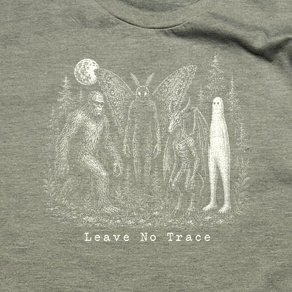 Bigfoot Mothman Jersey Devil Nightcrawler Leave No Trace T-Shirt