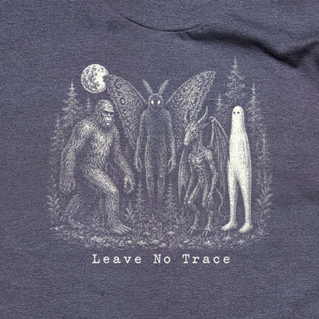 Bigfoot Mothman Jersey Devil Nightcrawler Leave No Trace T-Shirt