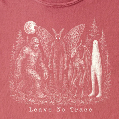 Bigfoot Mothman Jersey Devil Nightcrawler Leave No Trace Kids Cotton T-Shirt