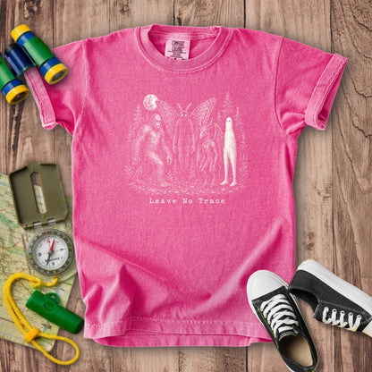 Bigfoot Mothman Jersey Devil Nightcrawler Leave No Trace Kids Cotton T-Shirt