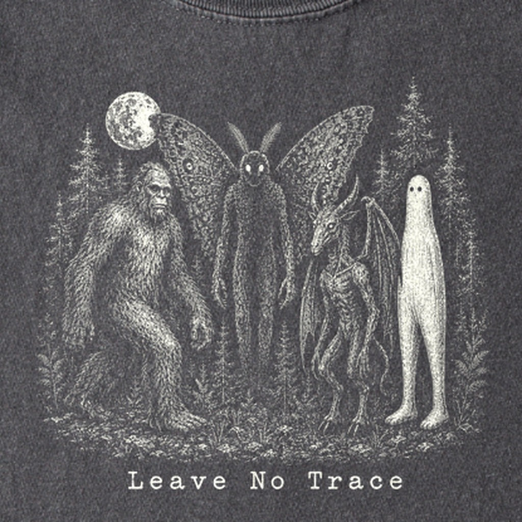 Bigfoot Mothman Jersey Devil Nightcrawler Leave No Trace Kids Cotton T-Shirt