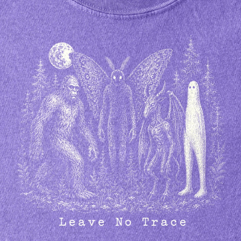 Bigfoot Mothman Jersey Devil Nightcrawler Leave No Trace Kids Cotton T-Shirt