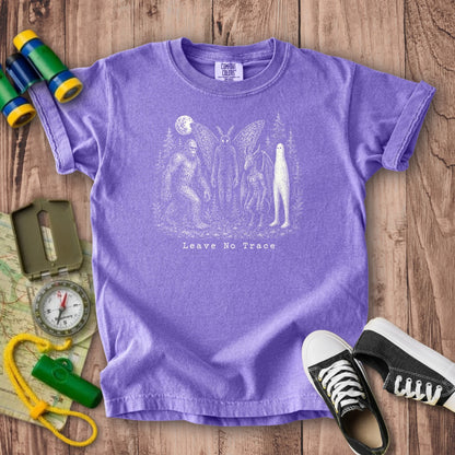 Bigfoot Mothman Jersey Devil Nightcrawler Leave No Trace Kids Cotton T-Shirt