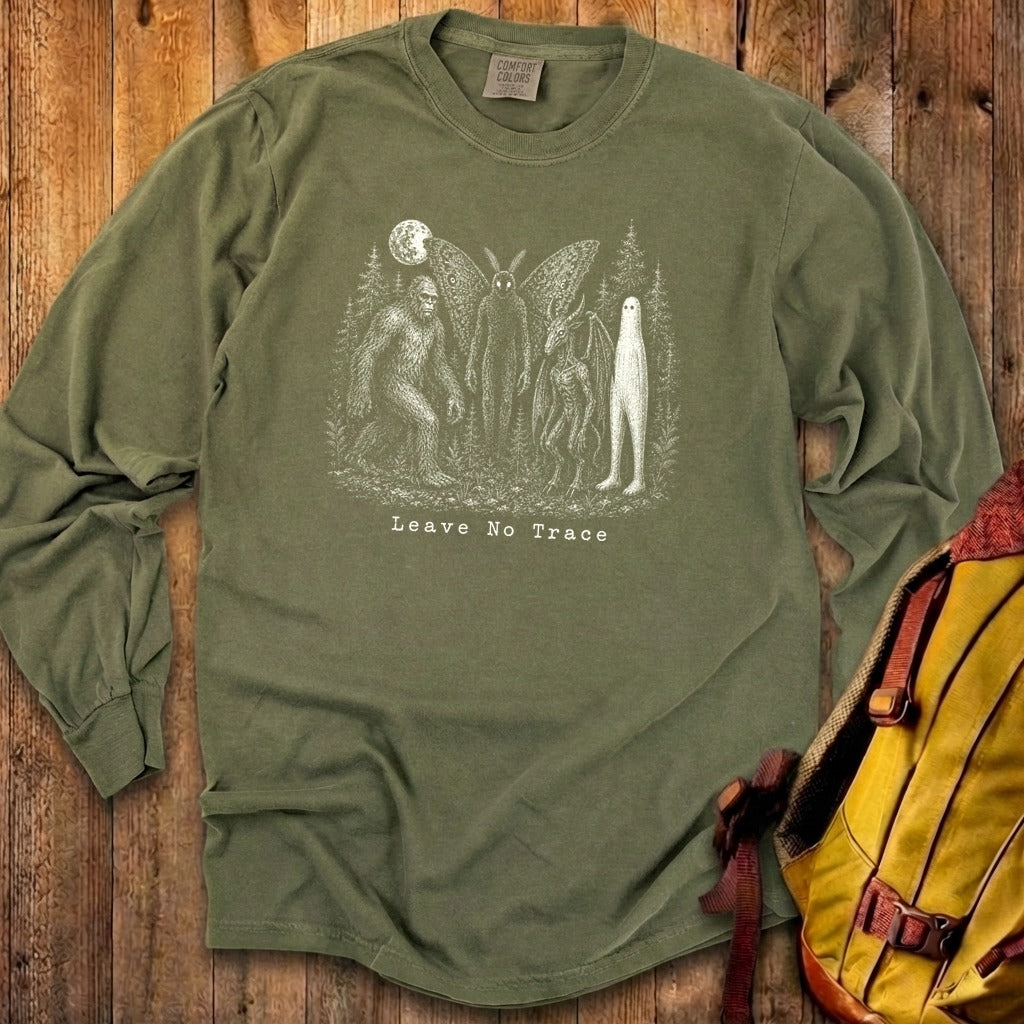 Bigfoot Mothman Jersey Devil Nightcrawler Leave No Trace Premium Long Sleeve